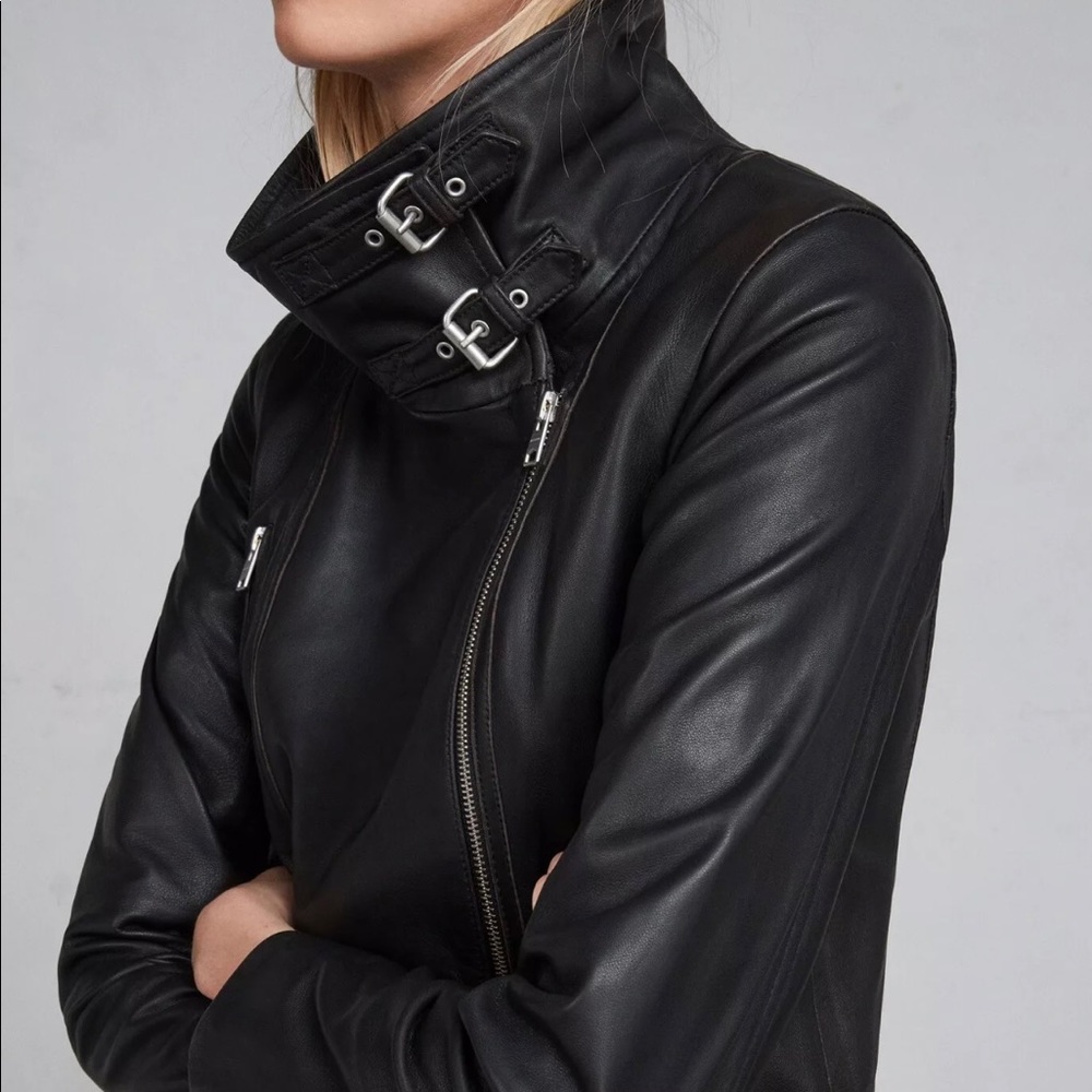 All Saints leather motorcycle jacket Bales